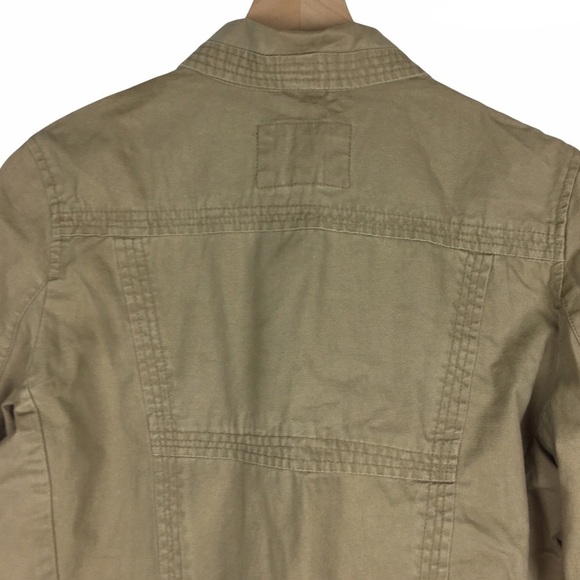 HURLEY Utility Jacket Moto Crop Canvas Asymmetrical Military Minimalist Small - Picture 6 of 12